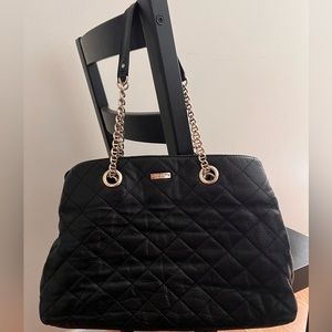 Black quilted Kate Spade shoulder bag